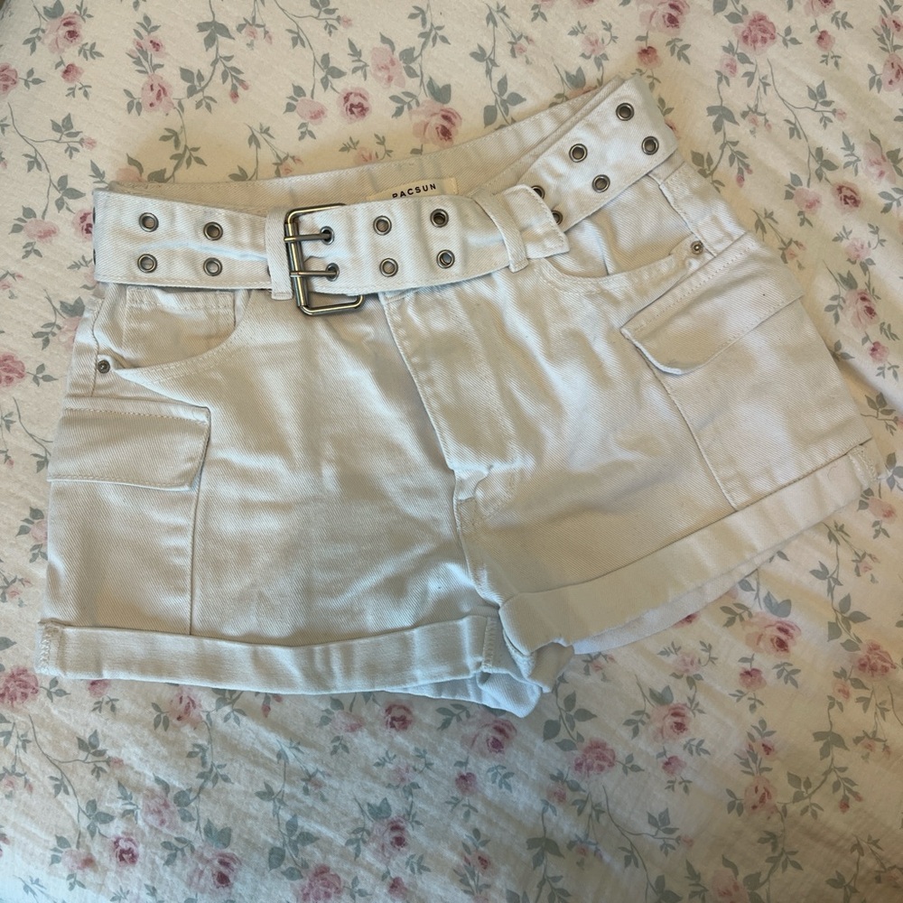 PacSun Cream High Waist Women's Shorts